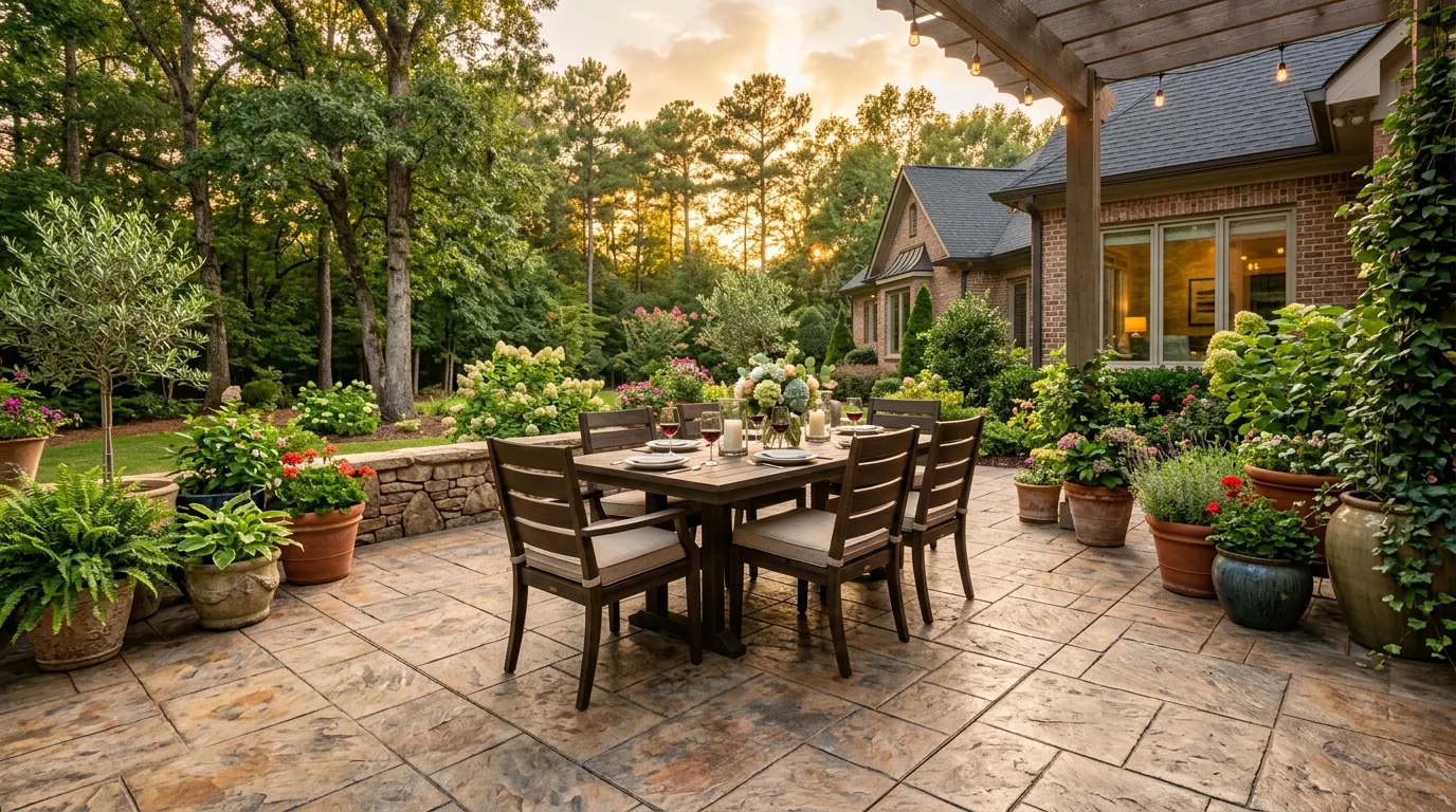 Alpharetta Stamped Concrete Patios: Design Ideas and Costs